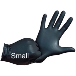 100 gants en nitrile noir.  Small