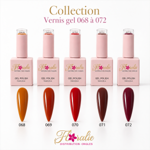 Collection de vernis gel floralie #68 à #72