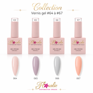 Collection vernis gel floralie #64 à 67