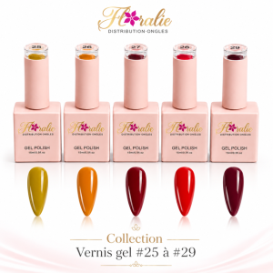 Collection de vernis gel floralie #68 à #72