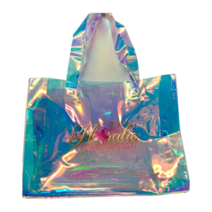 Sac Floralie holographique transparent