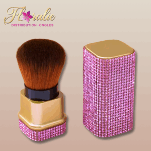 Pinceau à manucure diamanté – Format compact et chic