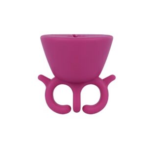 Support à bouteille en silicone – Bague pratique pour vernis ou gel (rose)