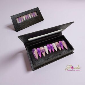 Boîte de présentation pour ongles prêt-à-porter –Noir