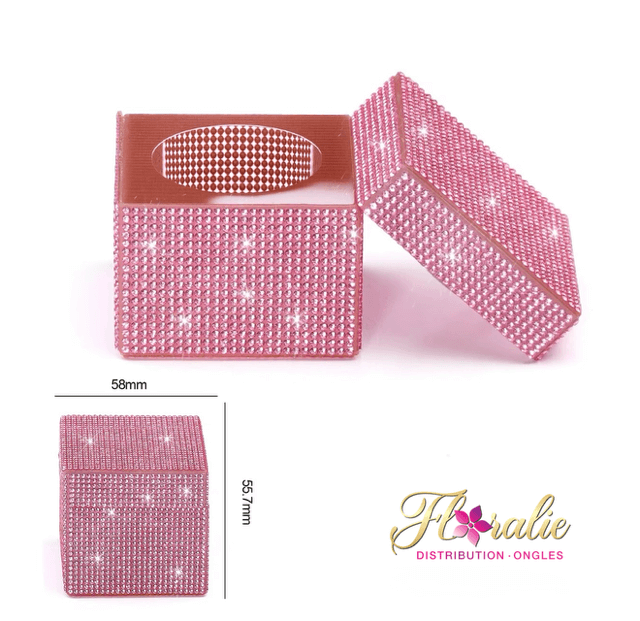 Pot en cristal scintillant(rose) – Utilisation pour monomère ou décorations