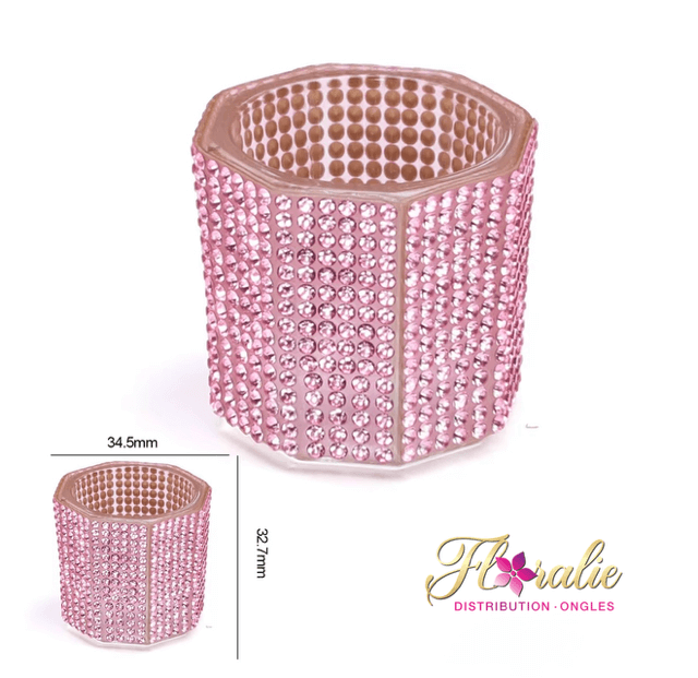 Contenant décoratif pour monomère ou décoration – modèle octogonal (rose)