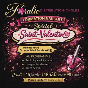 Formation Nail Art – Spécial Saint-Valentin (BIEN LIRE LA DESCRIPTION)