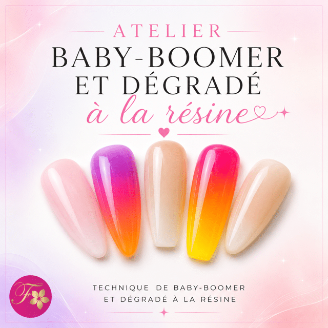 Atelier babyboomer et dégradé à la résine