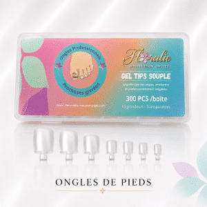 Ongles de pieds givrées – Gel Tips Souples