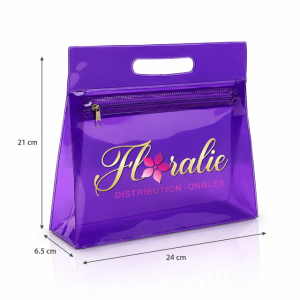 Sac transparent Floralie – Mauve