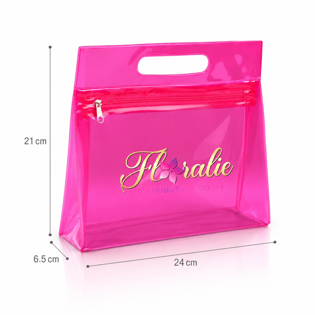 Sac transparent Floralie – Rose