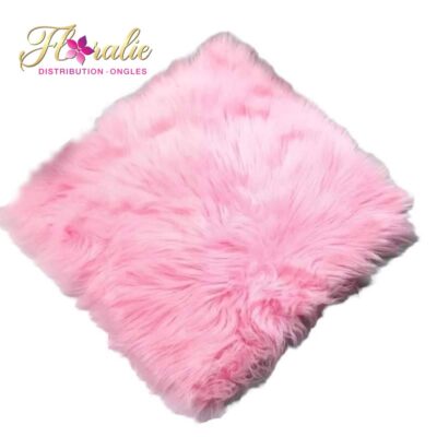 Tapis peluche rose pour photo